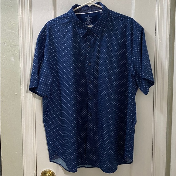 Con.Struct Other - Navy Blue Geometric Men's Shirt - Slim Fit